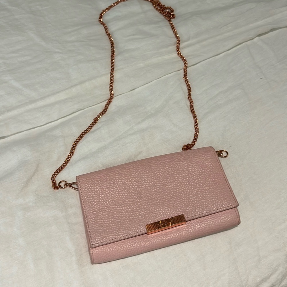 Ted Baker Wallet on chain - pink & rose gold
